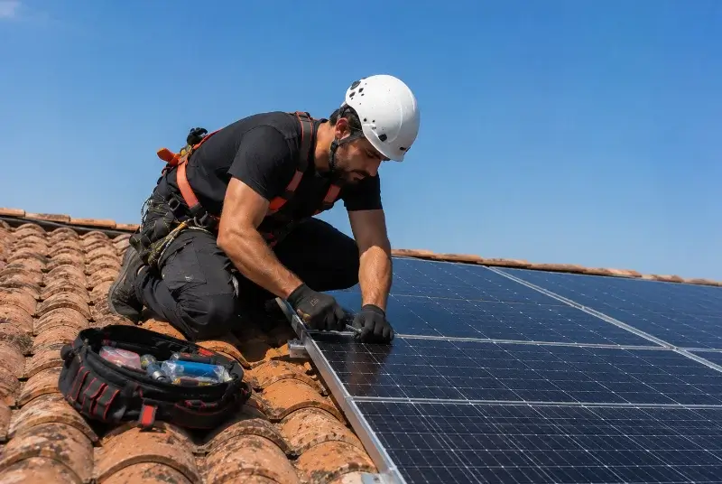 Maintenance et monitoring de panneaux solaires à Ozourt
